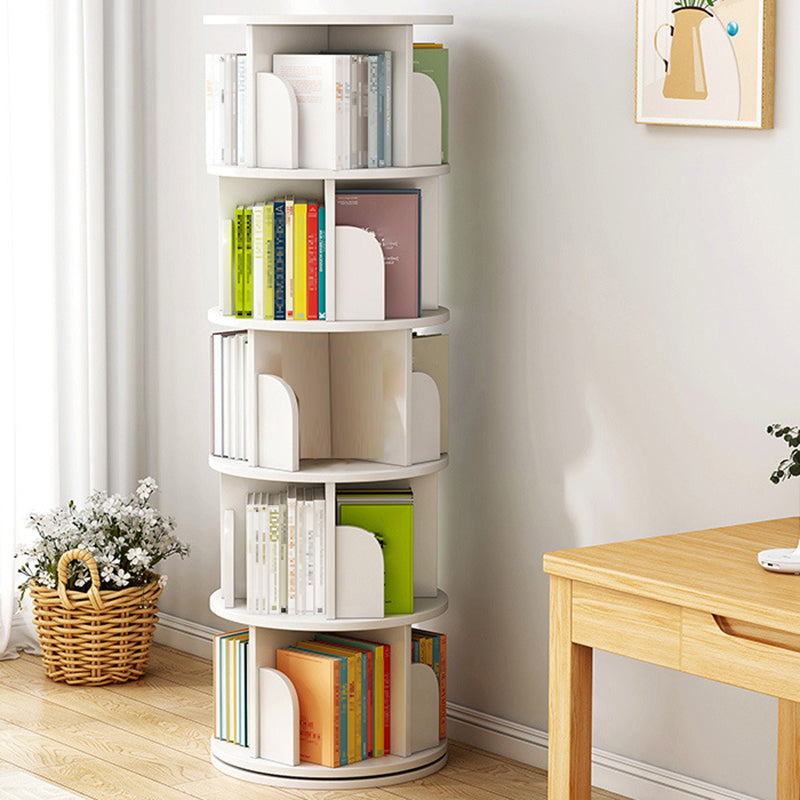 Engineered Wood Closed Back Bookcase Scandinavian Standard Bookshelf