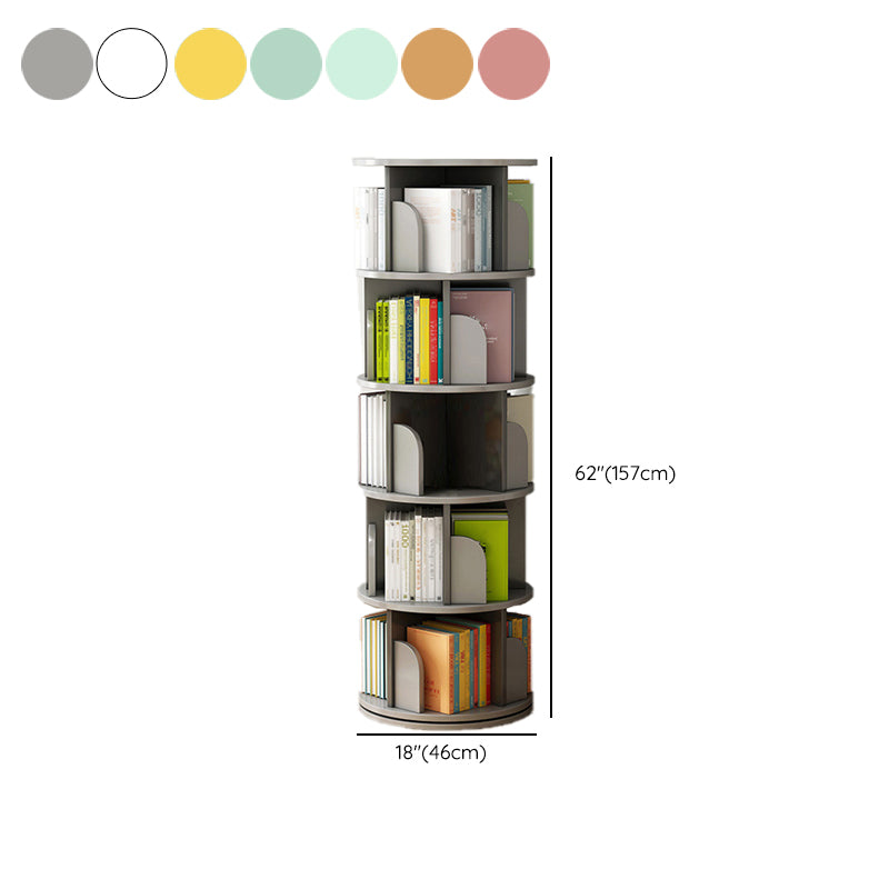 Engineered Wood Closed Back Bookcase Scandinavian Standard Bookshelf