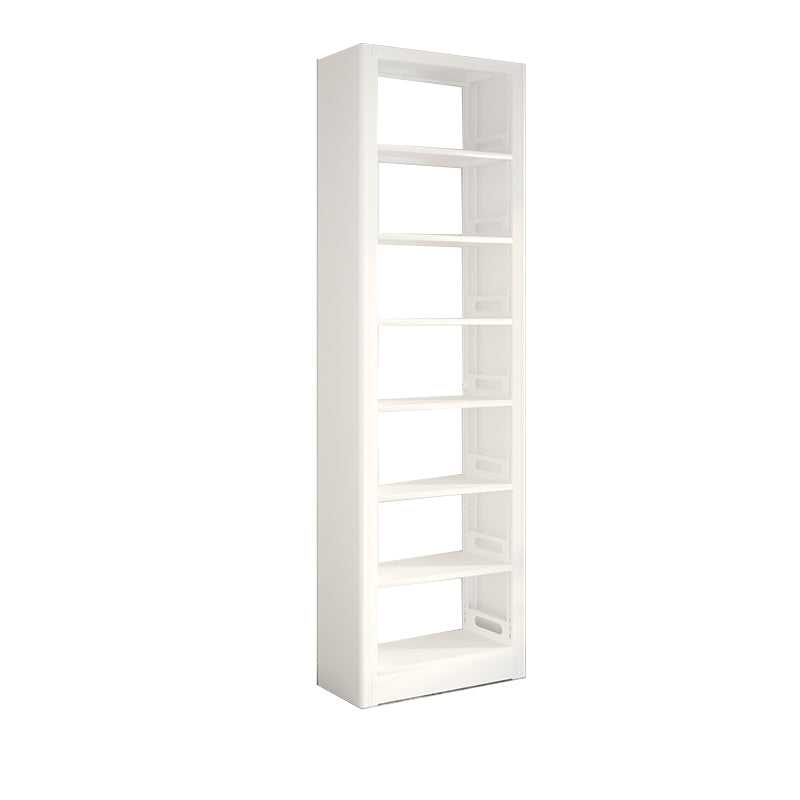 Modern Open Back Bookshelf Vertical Metal Bookcase with Shelves
