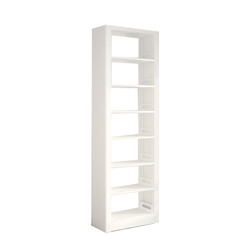 Modern Open Back Bookshelf Vertical Metal Bookcase with Shelves