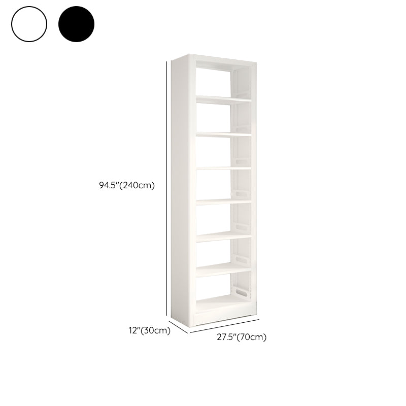 Modern Open Back Bookshelf Vertical Metal Bookcase with Shelves