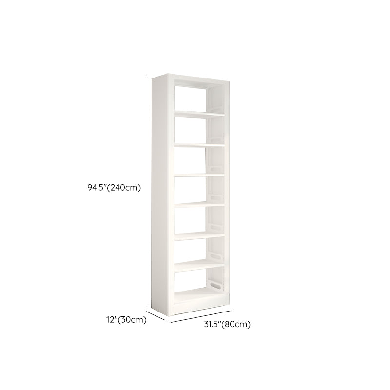Modern Open Back Bookshelf Vertical Metal Bookcase with Shelves