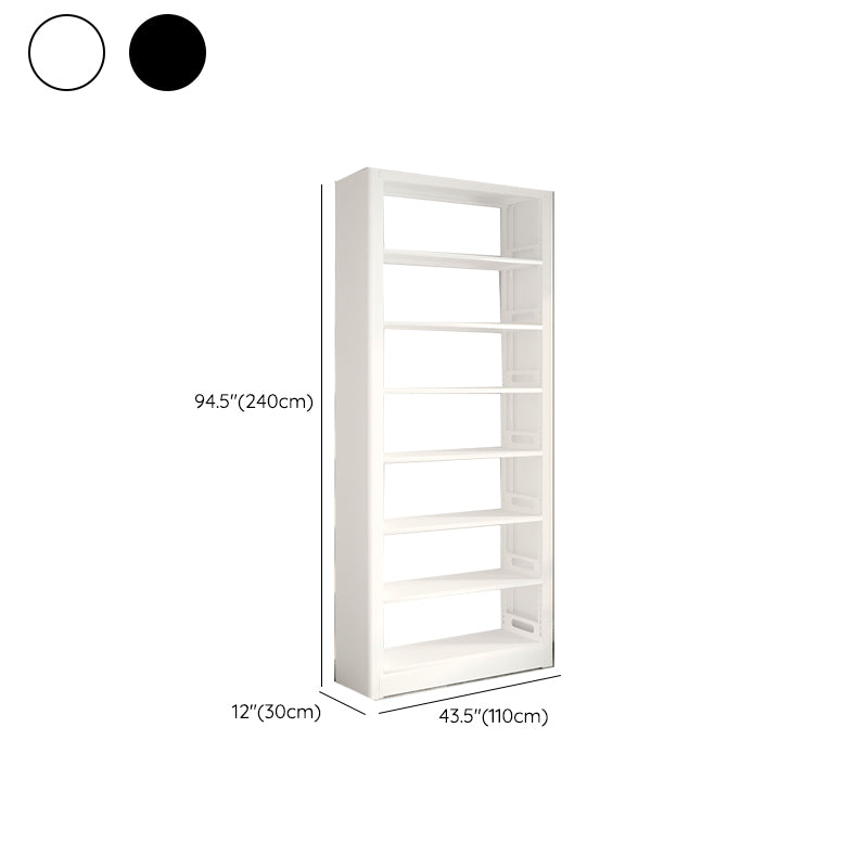 Modern Open Back Bookshelf Vertical Metal Bookcase with Shelves