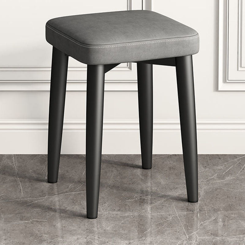 Contemporary Leather Standard Square 4 Legs Standard for Living Room