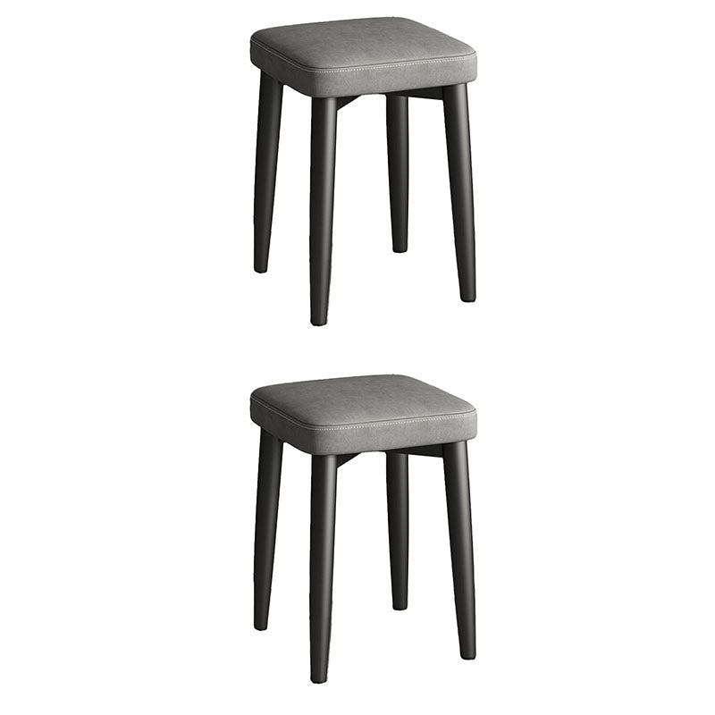 Contemporary Leather Standard Square 4 Legs Standard for Living Room