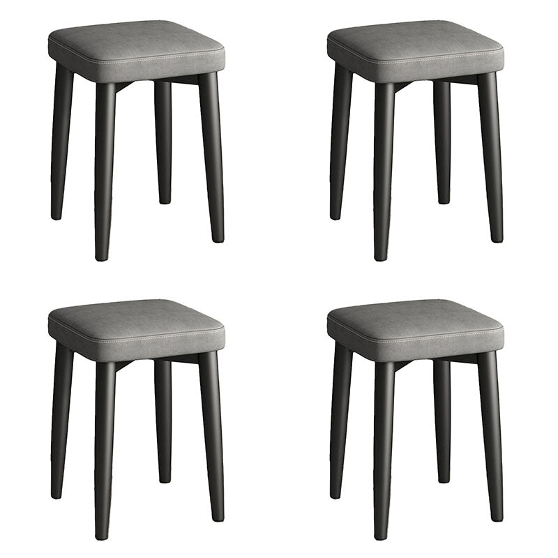 Contemporary Leather Standard Square 4 Legs Standard for Living Room