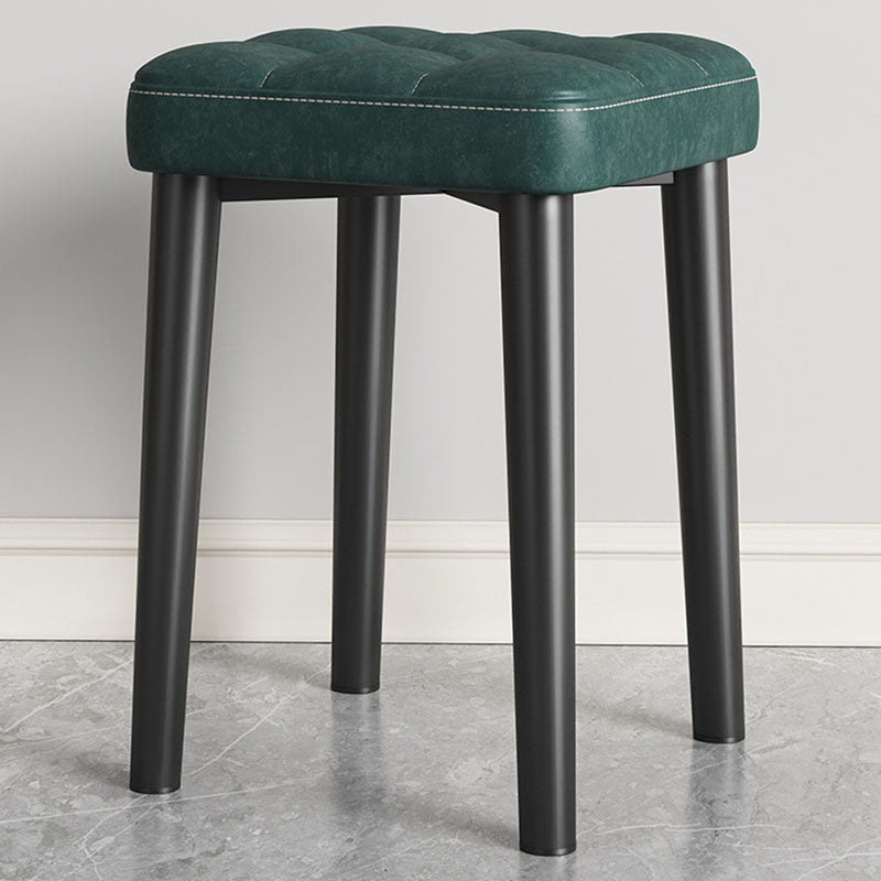 Modern Square Standard Leather Standard with Black Legs for Home