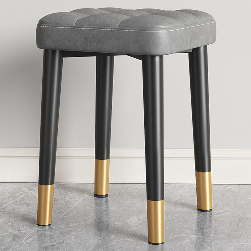 Modern Square Standard Leather Standard with Black Legs for Home