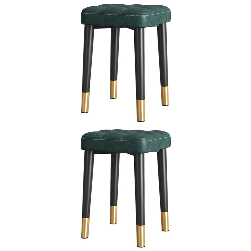 Modern Square Standard Leather Standard with Black Legs for Home