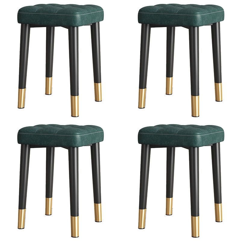 Modern Square Standard Leather Standard with Black Legs for Home