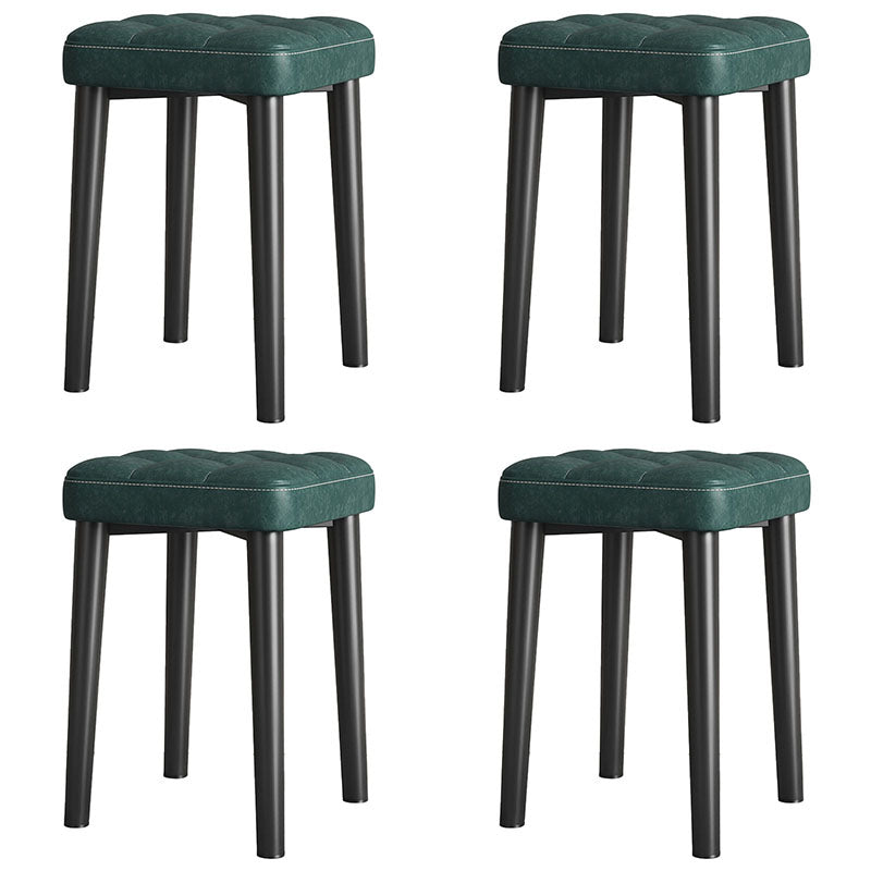 Modern Square Standard Leather Standard with Black Legs for Home