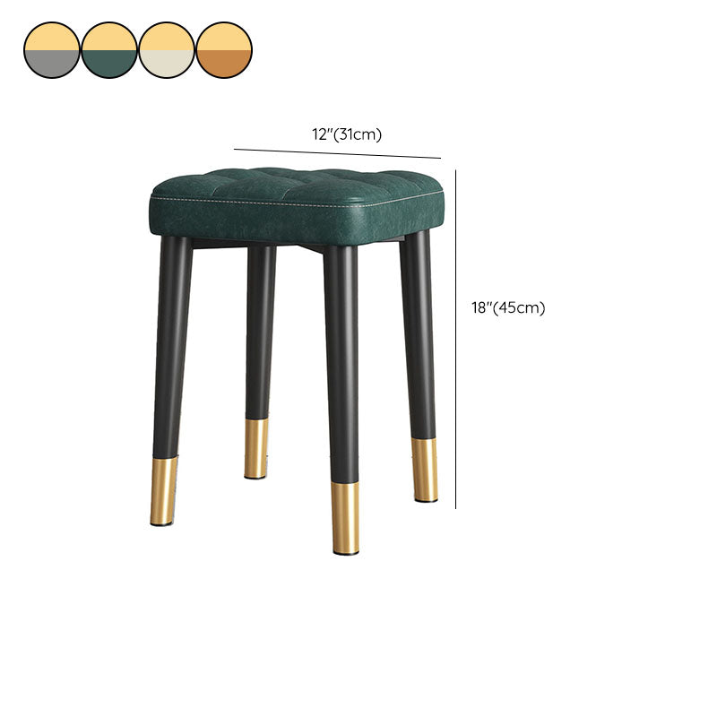 Modern Square Standard Leather Standard with Black Legs for Home