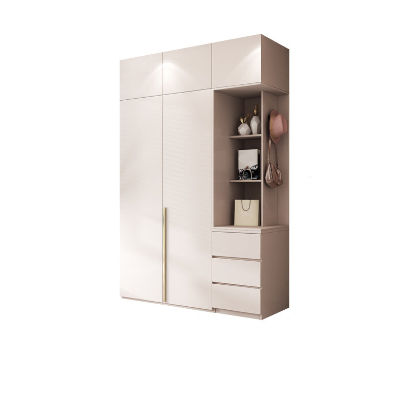 Contemporary Bedroom Storage Cabinet Wooden Shelves Wardrobe