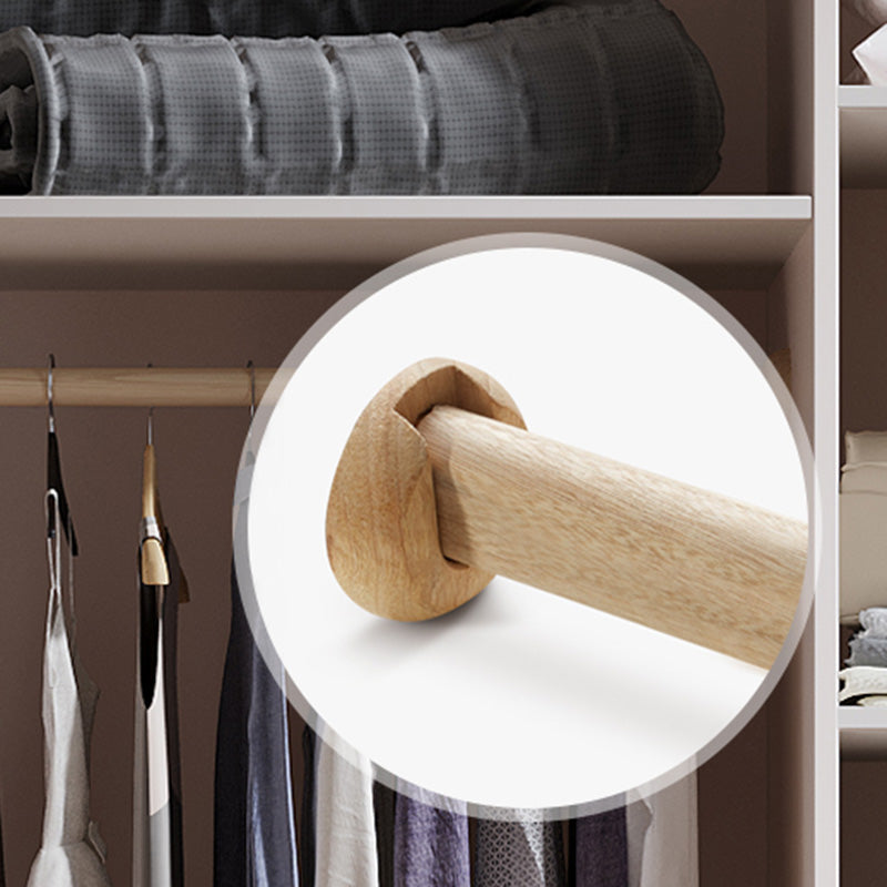 Contemporary Bedroom Storage Cabinet Wooden Shelves Wardrobe