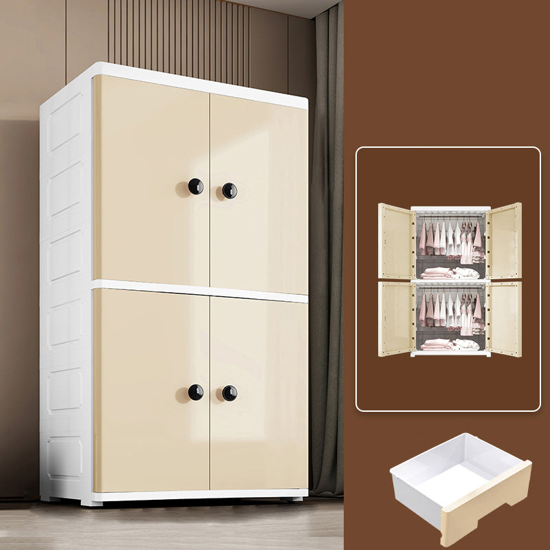 Plastic Wardrobe Teen Style Simple Rectangular Bedroom Wardrobe Closet
