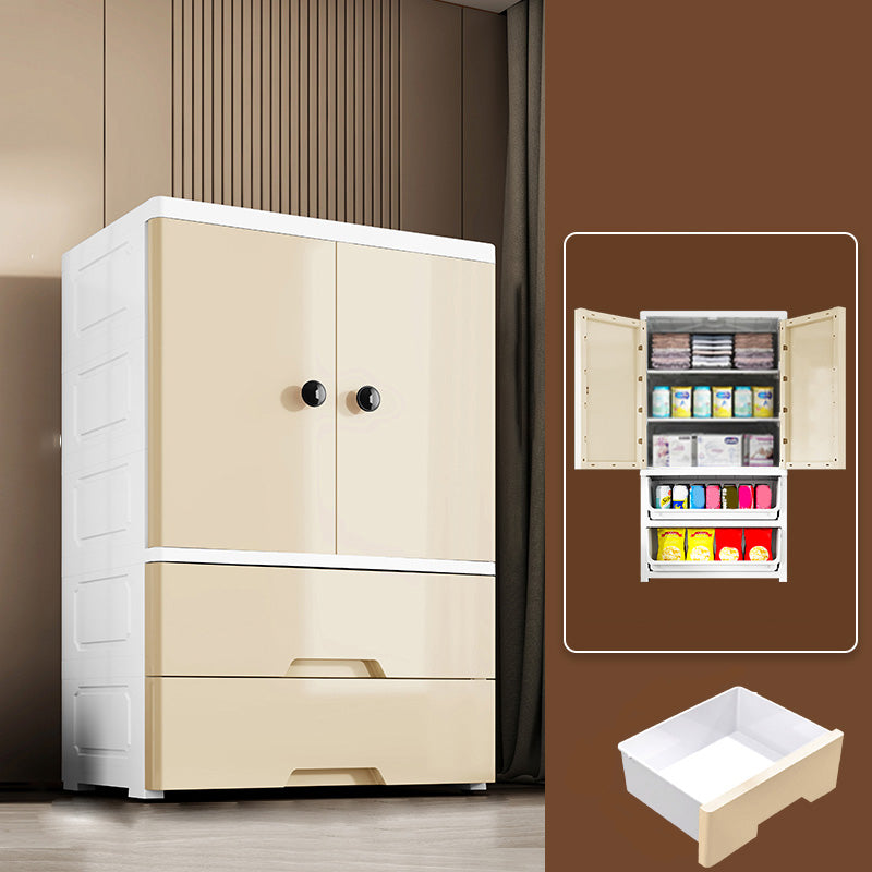 Plastic Wardrobe Teen Style Simple Rectangular Bedroom Wardrobe Closet