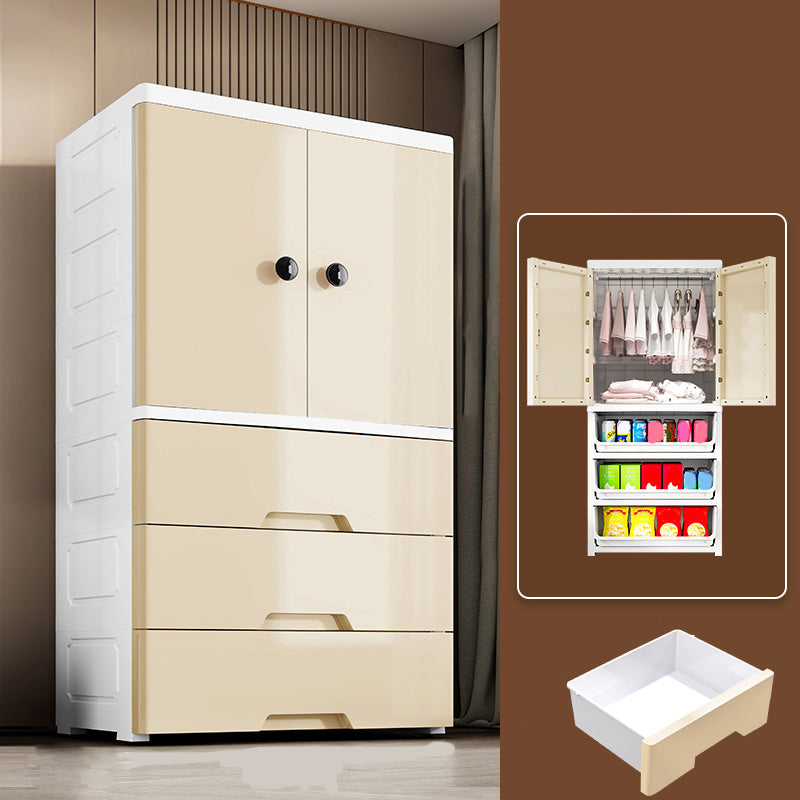 Plastic Wardrobe Teen Style Simple Rectangular Bedroom Wardrobe Closet