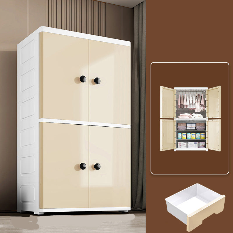 Plastic Wardrobe Teen Style Simple Rectangular Bedroom Wardrobe Closet