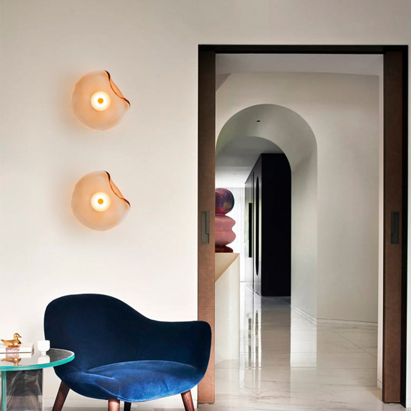 Modern Unique Shape Wall Mounted Light 1 Light Flush Mount Wall Sconce