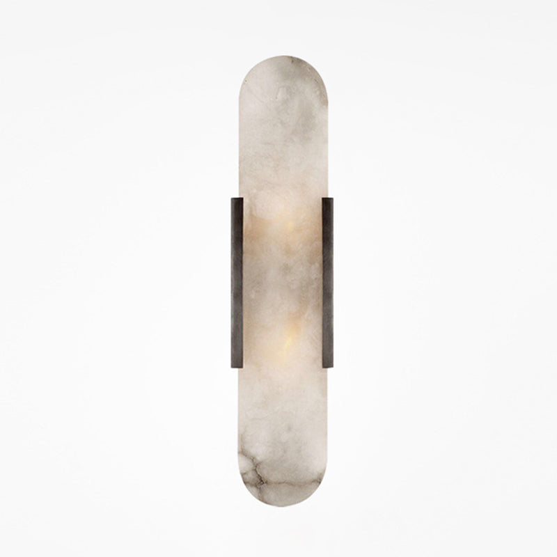 Modern Wall Mounted Light 2 Lights Stone Flush Mount Wall Sconce