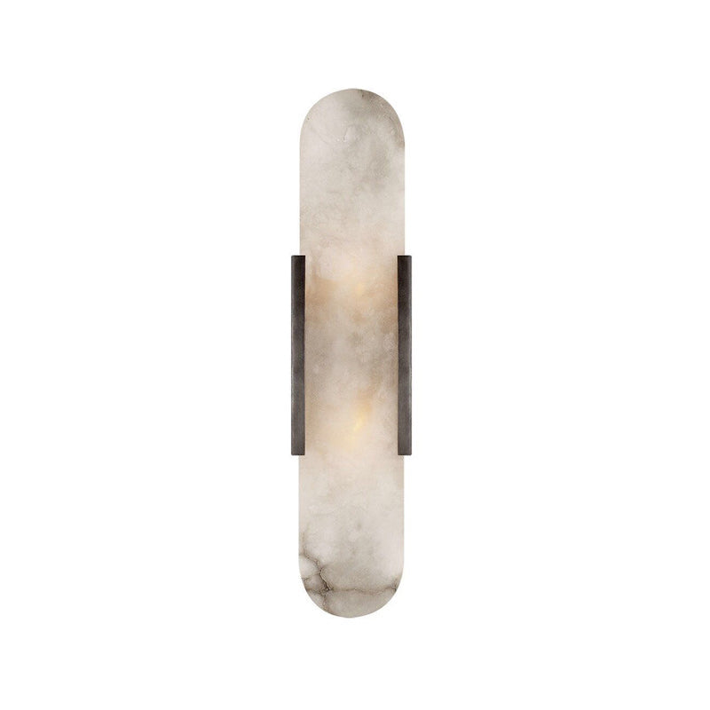 Modern Wall Mounted Light 2 Lights Stone Flush Mount Wall Sconce