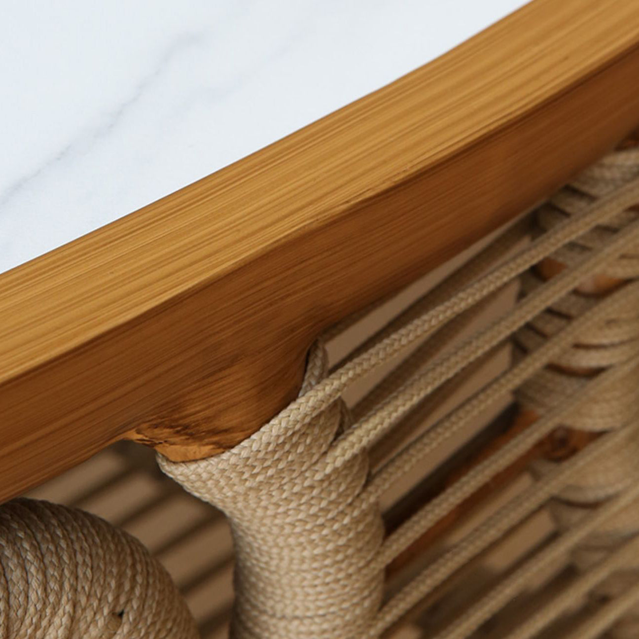 Modern Stone Chat Table Outdoor Water Resistant Patio Table with with Aluminum Legs