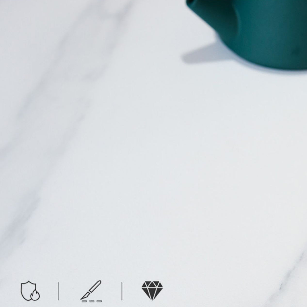 Modern Stone Chat Table Outdoor Water Resistant Patio Table with with Aluminum Legs