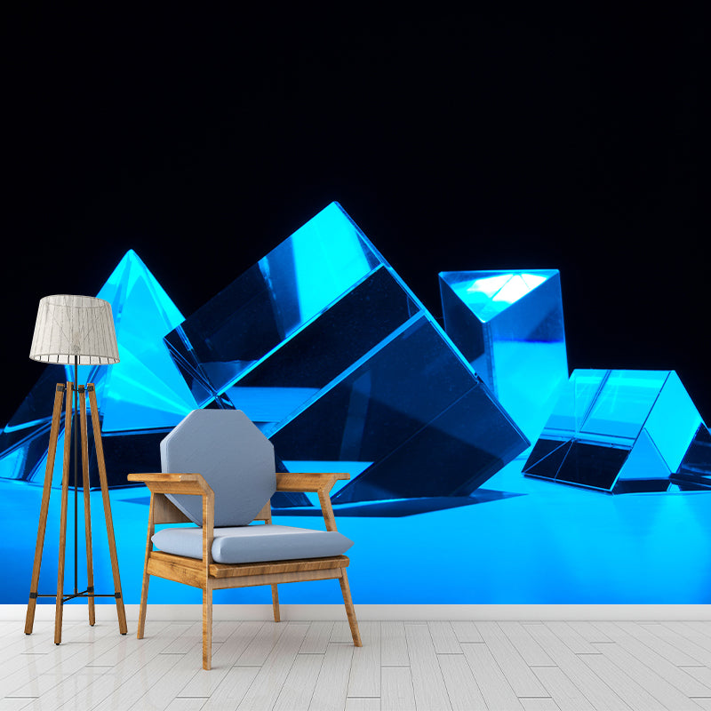 Illustration Mildew Resistant Mural Wallpaper Solid Geometry Indoor Wall Mural