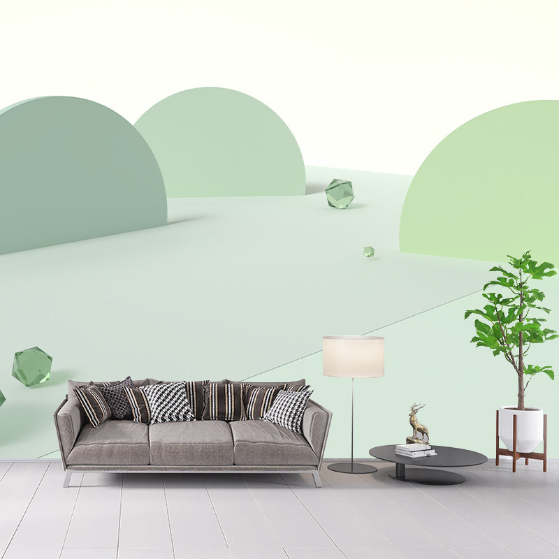 Illustration Mildew Resistant Mural Wallpaper Solid Geometry Indoor Wall Mural