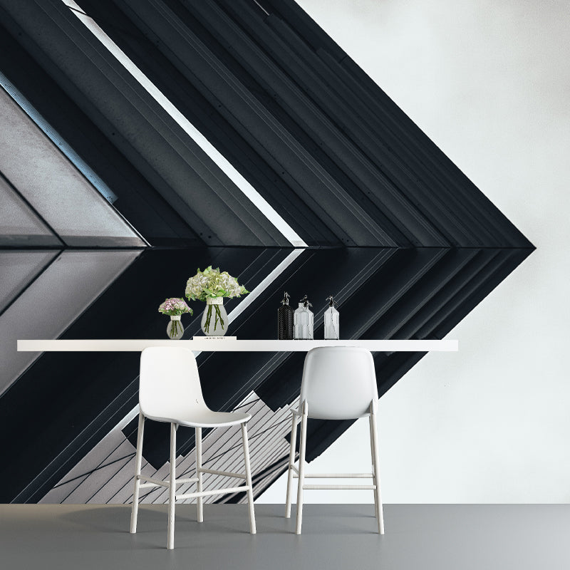 Illustration Mildew Resistant Mural Wallpaper Solid Geometry Indoor Wall Mural