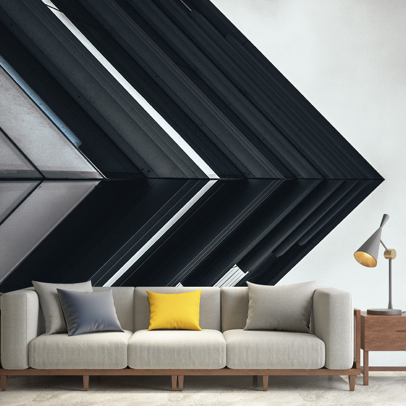 Illustration Mildew Resistant Mural Wallpaper Solid Geometry Indoor Wall Mural