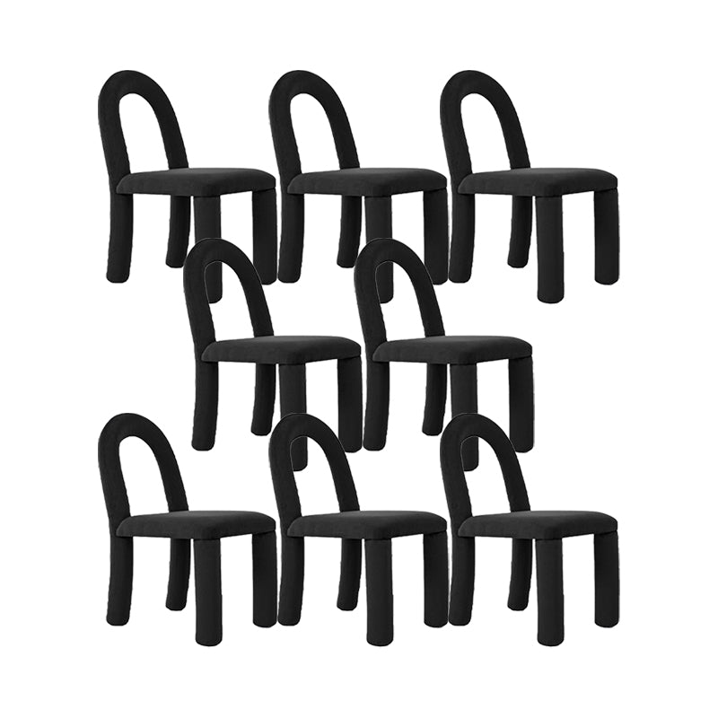 Modern Simple Armless Dining Chairs Wooden Frame Open Back Dining Chairs for Dining Room