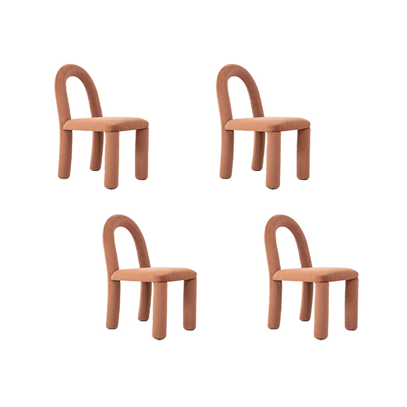 Modern Simple Armless Dining Chairs Wooden Frame Open Back Dining Chairs for Dining Room