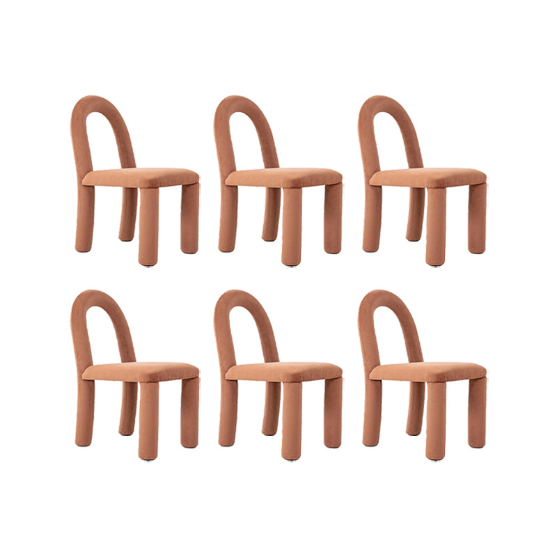 Modern Simple Armless Dining Chairs Wooden Frame Open Back Dining Chairs for Dining Room