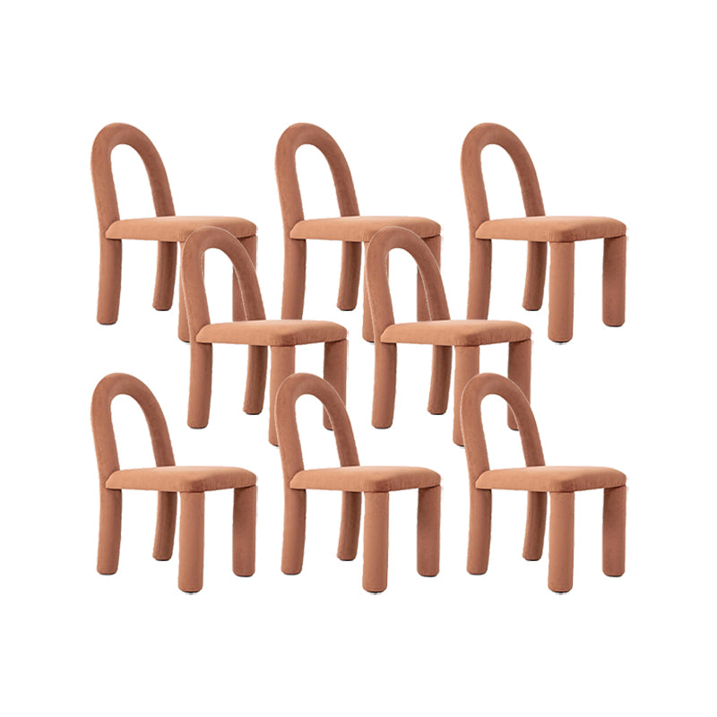 Modern Simple Armless Dining Chairs Wooden Frame Open Back Dining Chairs for Dining Room