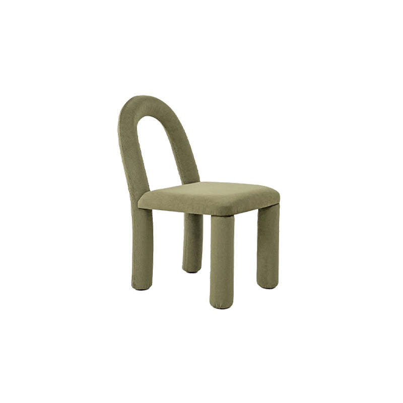 Modern Simple Armless Dining Chairs Wooden Frame Open Back Dining Chairs for Dining Room