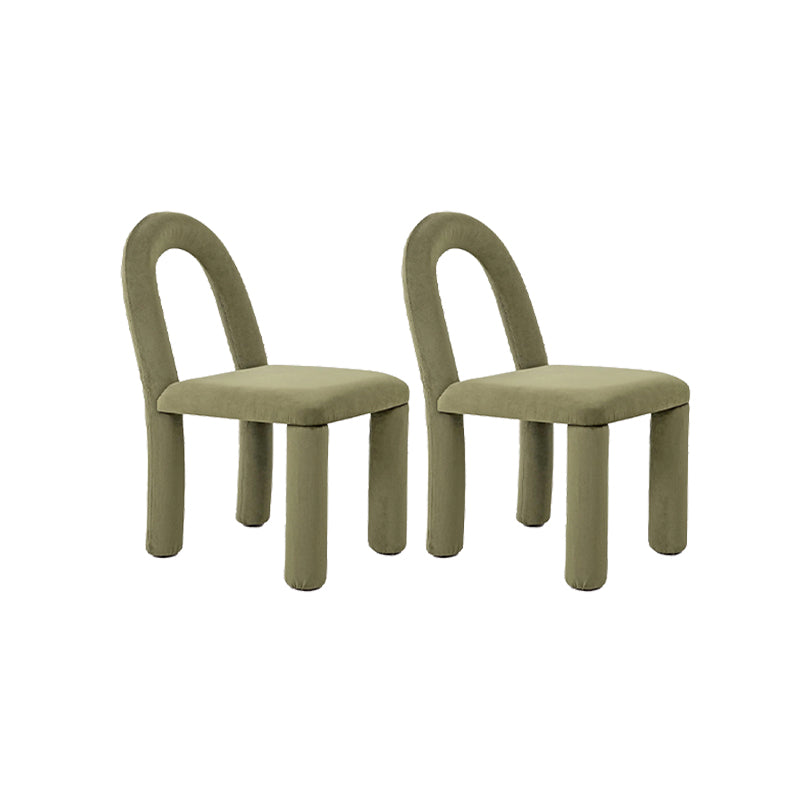 Modern Simple Armless Dining Chairs Wooden Frame Open Back Dining Chairs for Dining Room