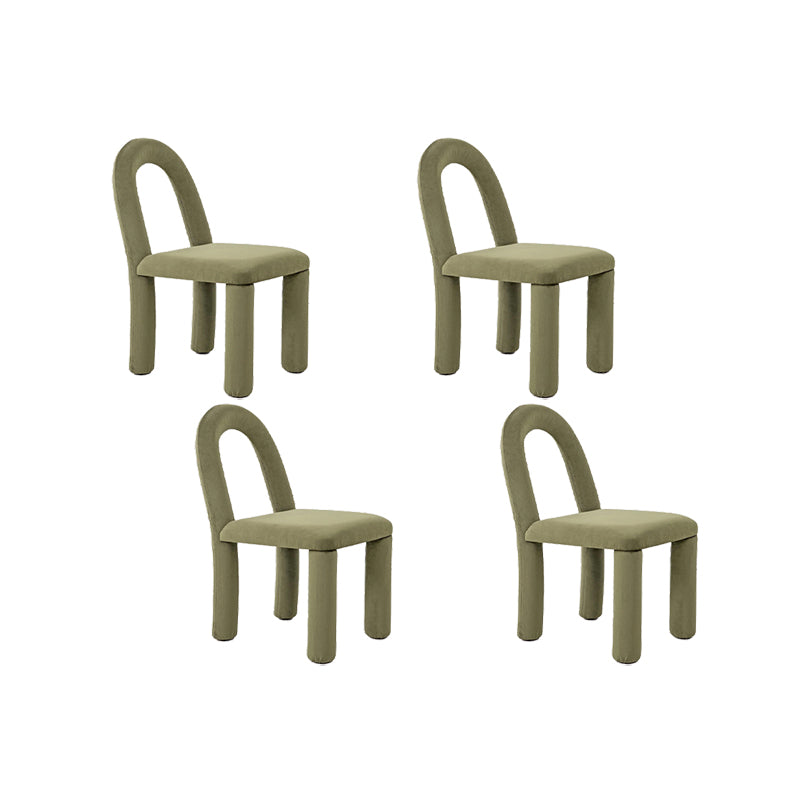 Modern Simple Armless Dining Chairs Wooden Frame Open Back Dining Chairs for Dining Room
