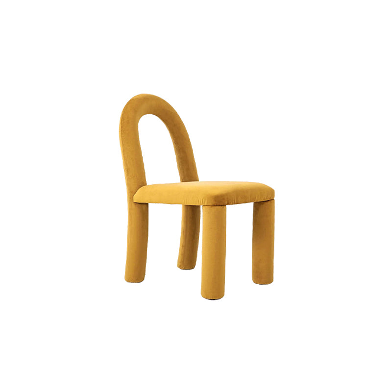 Modern Simple Armless Dining Chairs Wooden Frame Open Back Dining Chairs for Dining Room