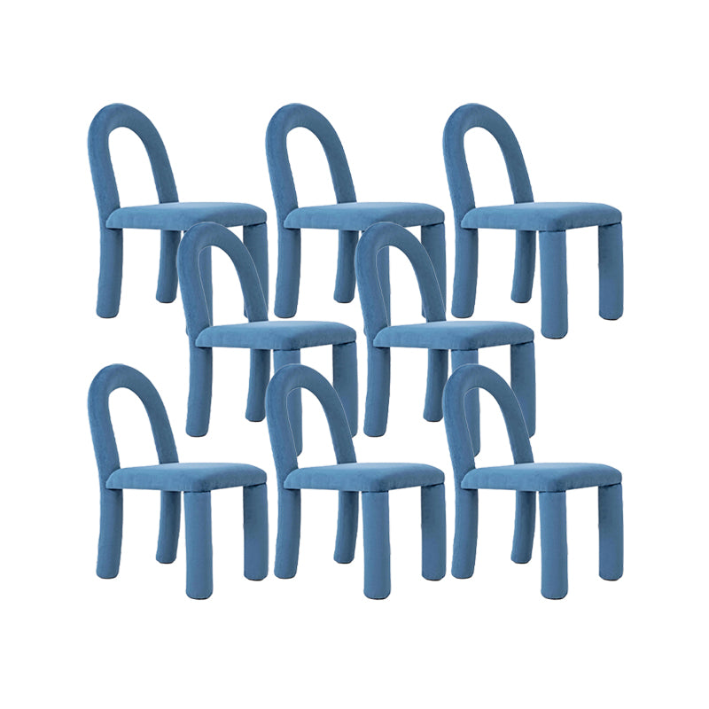 Modern Simple Armless Dining Chairs Wooden Frame Open Back Dining Chairs for Dining Room