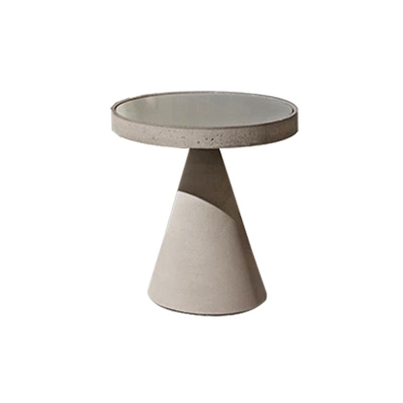 Modern Rattan Side Table Outdoor Patio Table with Aluminum Frame