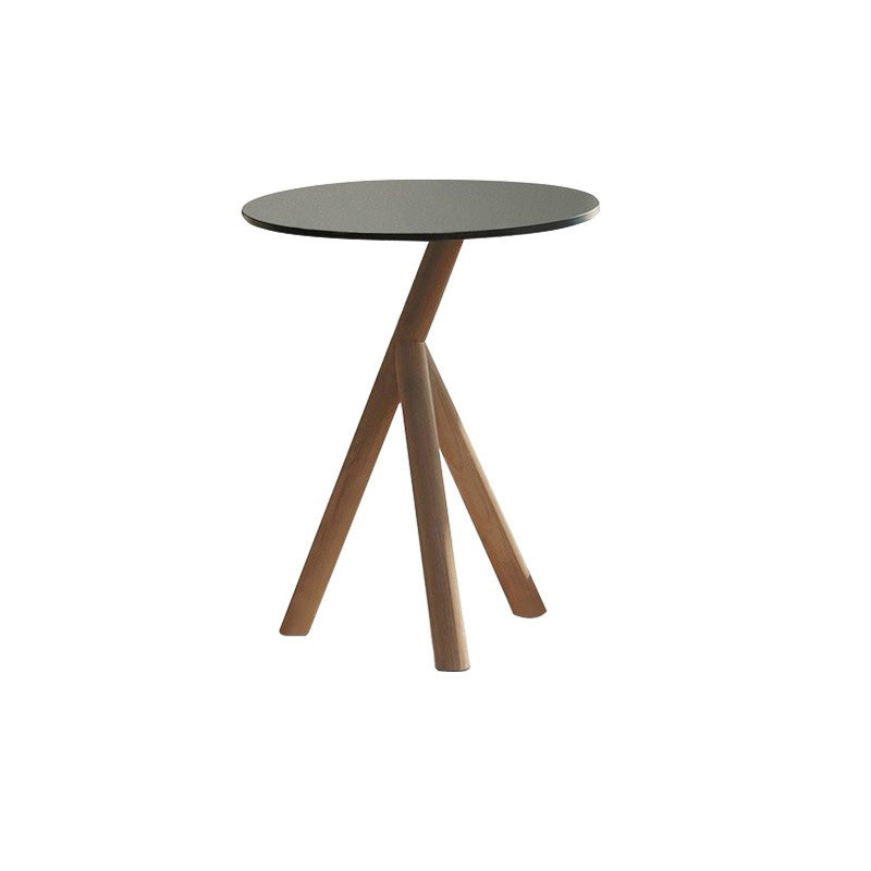 Modern Rattan Side Table Outdoor Patio Table with Aluminum Frame