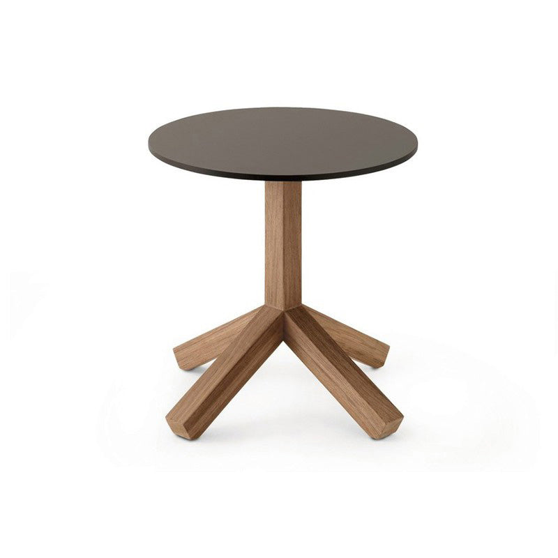 Modern Rattan Side Table Outdoor Patio Table with Aluminum Frame