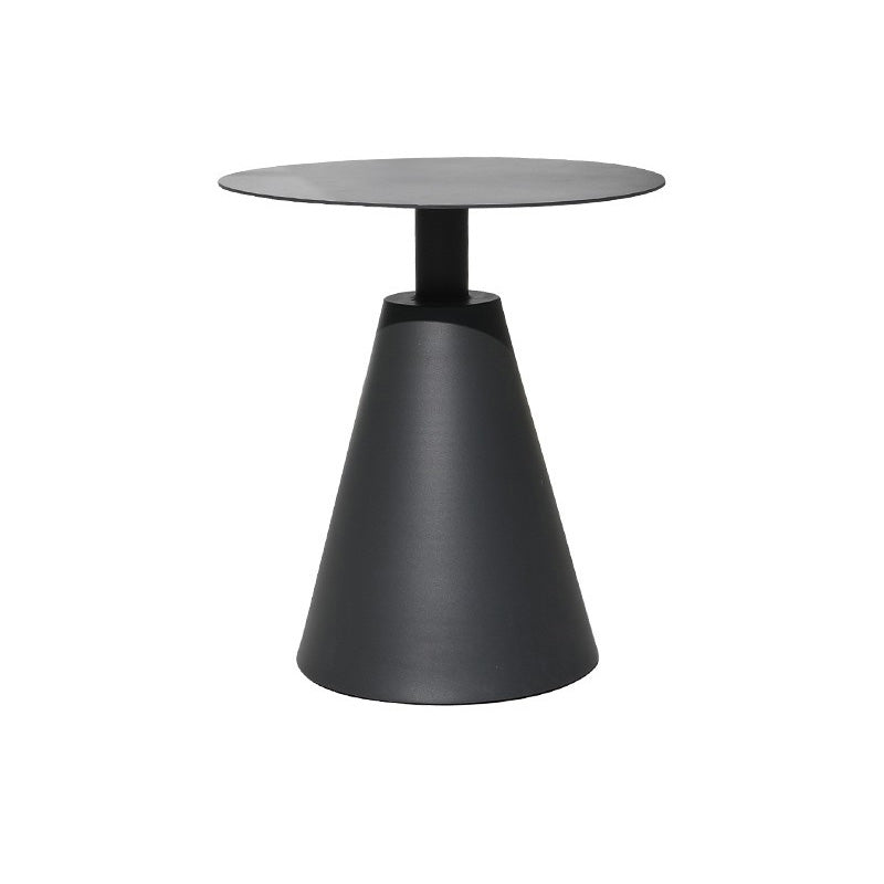 Modern Rattan Side Table Outdoor Patio Table with Aluminum Frame