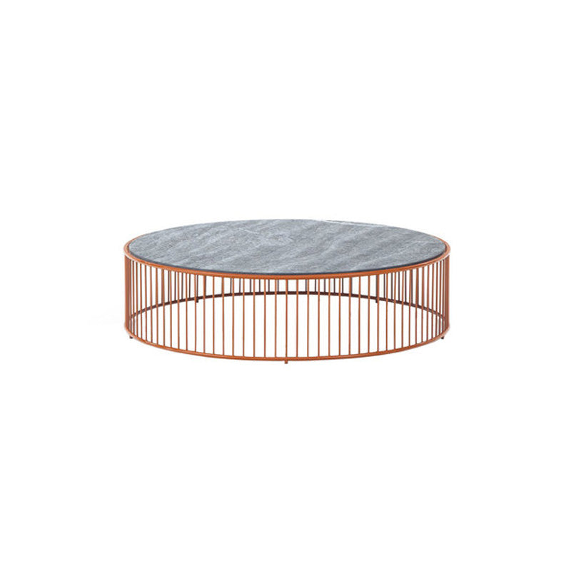 Modern Rattan Side Table Outdoor Patio Table with Aluminum Frame