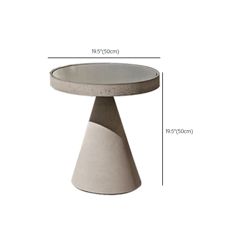 Modern Rattan Side Table Outdoor Patio Table with Aluminum Frame