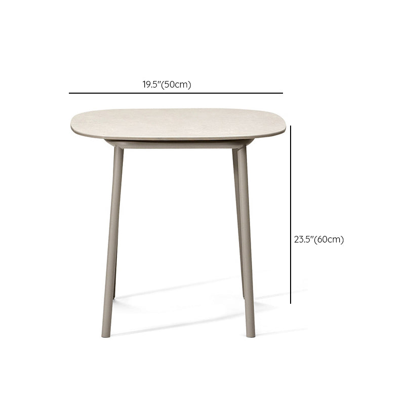 Modern Rattan Side Table Outdoor Patio Table with Aluminum Frame