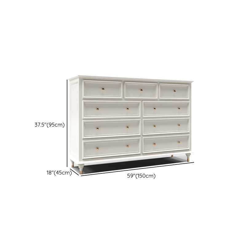 Traditional Storage Chest Solid Wood Dresser with 9/8/7/5 Drawers