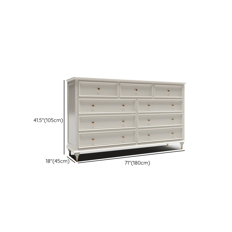 Traditional Storage Chest Solid Wood Dresser with 9/8/7/5 Drawers
