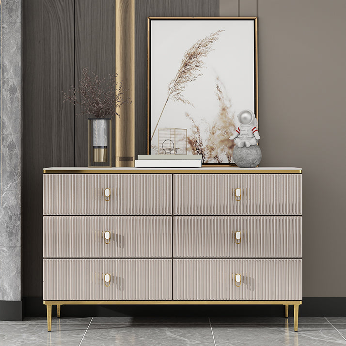 Classic Glam Dresser Wooden Storage Chest Dresser with 6 Drawers